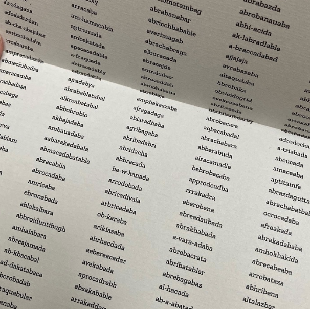 a list of 200 generated Magic words